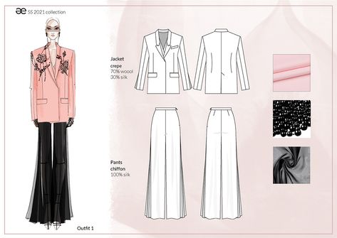 Fashion Illustration Adobe Illustrator, Fashion Portfolio Layout, Fashion Design Classes, 포트폴리오 레이아웃, Flat Drawings, Fashion Design Books, Fashion Design Template, Fashion Illustrations Techniques, Portfolio Design Layout