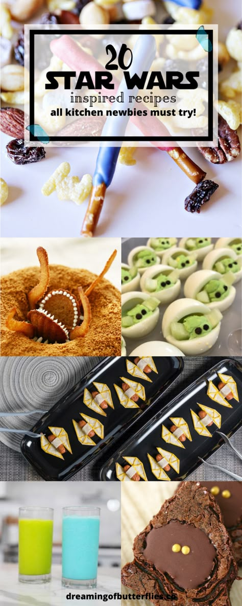 Star Wars Themed Food, Star Wars Dessert, Star Wars Snacks, Star Wars Party Food, Star Wars Themed Birthday Party, Star Wars Baby Shower, Star Wars Food, Birthday Cake Decorating Ideas, Star Wars Birthday Party