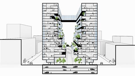 Form Generation, Architecture Sustainable, Modular Architecture, Mix Use Building, Architecture Concept Diagram, Building Concept, Concept Diagram, Architectural Section, Apartment Architecture