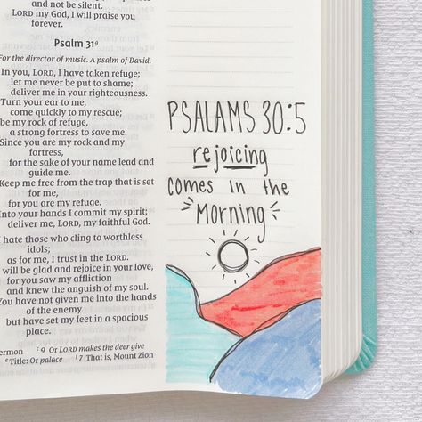 Psalms Bible Journaling, Bible Drawings, Bible Doodles, Psalm 5, Holy Girl, Journaling Aesthetic, Psalm 30, Bible Drawing, Psalm 9