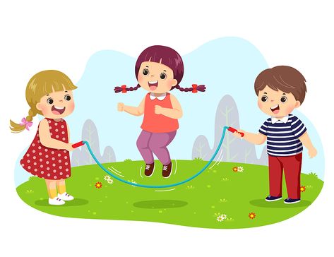 Jump Rope Games, Pool Party Invitation Template, Kids Reading Books, Kids Singing, Jumping Rope, Kid Fonts, Family Cartoon, Boys Playing, Jump Rope