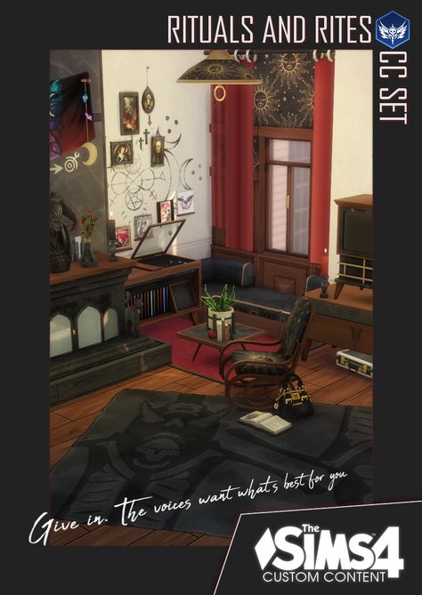 Calling all wild witches and handsome devils: it's time to rock 'n roll. Hey, you, wake up a new CC set just dropped! This time @mellosakicc joined me and threw in some very wicked cool goodies for... Sims 4 Spider Web Cc, Sims 4 Cc Alt Decor, Sims 4 Haunted House Cc, Sims 4 Horror Cc Decor, Sims 4 Cottage Core Cc Furniture, Sims 4 Cc Vampire Furniture, Sims 4 Dark Academia Cc Furniture, Sims 4 Silent Hill, Occult Sims 4 Cc