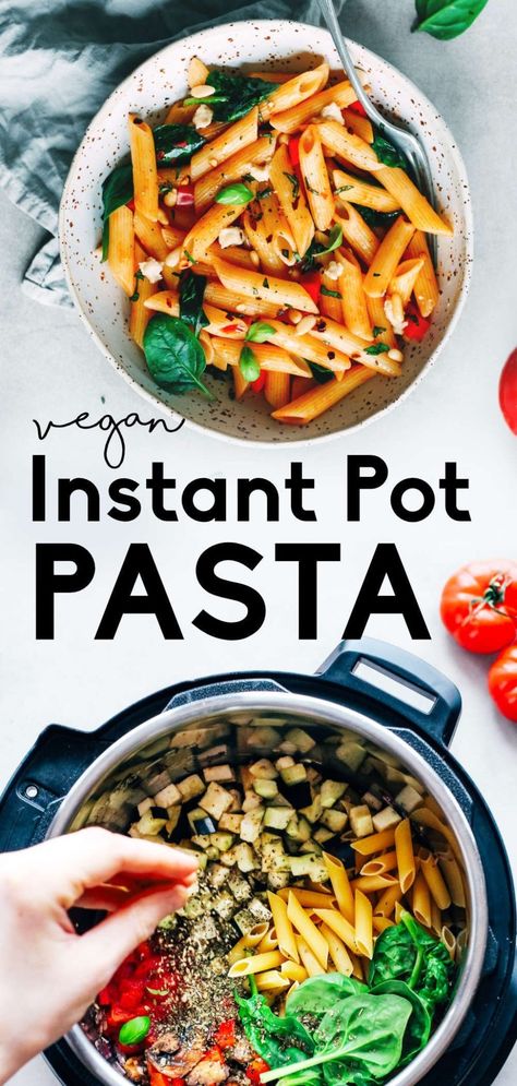 Instant Pot Pasta, Instant Pot Vegan, Vegan Instant Pot, Pasta Marinara, Vegan Instant Pot Recipes, Pastas Recipes, Instant Pot Pasta Recipe, Pot Recipes Healthy, Vegetable Pasta