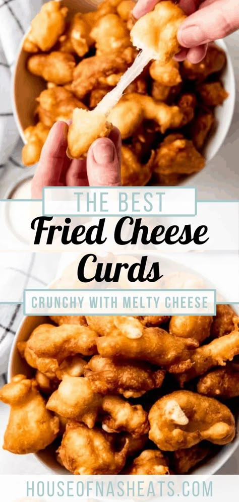 Fried Cheese Curds Recipe, Homemade Cheese Curds, Deep Fried Cheese Curds, Cheese Curds Recipe, Wisconsin Cheese Curds, Cheese Curls, Fried Cheese Curds, Crispy Chicken Burgers, Fried Cheese