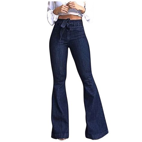 Boot Cut Pant, Chill Style, Wide Leg Denim Jeans, Elastic Jeans, Womens Flare Jeans, Summer Pants Women, Basic Blouses, Flare Denim Jeans, Jean Large