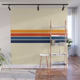 Wall Murals | Society6 Vintage Summer Fashion, Striped Walls, Interior Colour, Split Level, Retro Stripes, Retro Wallpaper, 70s Retro, Geometric Wall, Interior Ideas