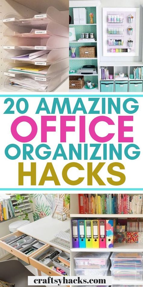 Small Office Space Organization, Organization For Office At Work, Organization Office At Work, Organization Office Home, Office Paper Organization Ideas, Office Wall Organization Ideas, How To Organize Your Desk At Work, Desk On The Wall, How To Organize An Office