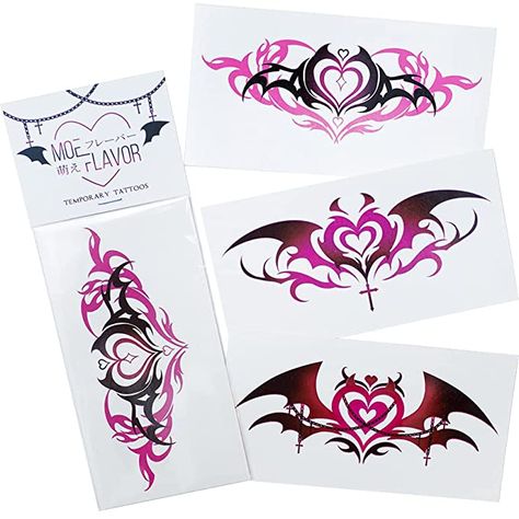 Amazon.com : Kawaii Sexy Succubus Womb Temporary Tattoos (2D) : Beauty & Personal Care Tramp Stamp Tattoos, 3 Tattoo, Side Tattoos, Henna Tattoo Designs, Anime Tattoos, Creative Tattoos, Pretty Tattoos, Body Tattoos, Heart Tattoo