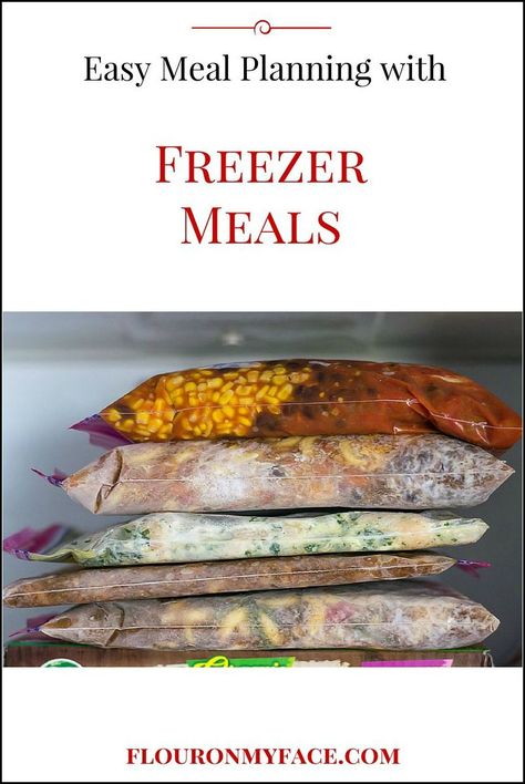 Easy Meal Planning with Freezer Meals via flouronmyface.com Delicious Freezer Meals, Beef Freezer Meals, Chicken Freezer Meals, Freezer Dinners, Slow Cooker Freezer Meals, Freezable Meals, Freezer Meal Planning, Make Ahead Freezer Meals, Healthy Freezer Meals