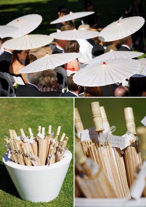 wedding parasols for guests, maybe mix matched umbrellas for the texas heat? Parasol Wedding, Paper Parasol, Umbrella Wedding, Weddings By Color, Wedding Bridal Party, Outside Wedding, Desert Wedding, Wedding Mood, Wedding Item