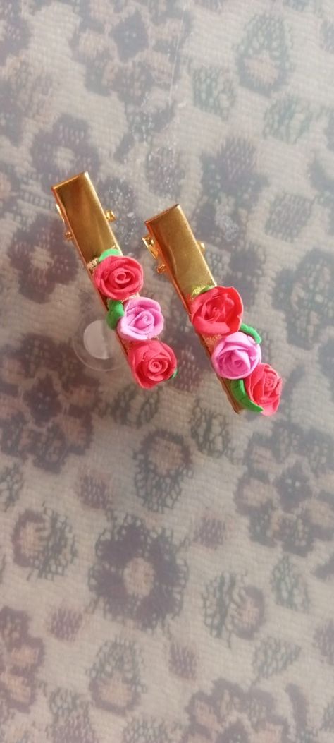 Clay Roses, Dry Clay, Air Dry Clay, Air Dry, Hair Clip, Hair Clips, Roses, Hair