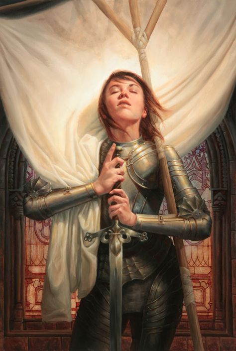 Joan of Arc by Michael-C-Hayes on DeviantArt Woman In Armor, Santa Joana D'arc, Joan D Arc, Saint Joan Of Arc, St Joan, Jeanne D'arc, Digital Art Gallery, Joan Of Arc, The Maids