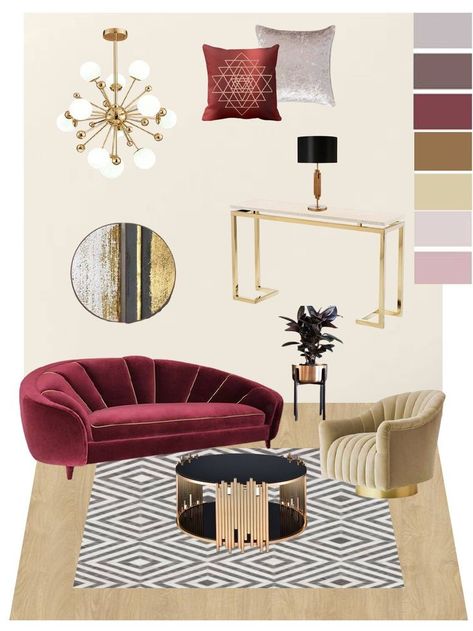 Wine Sofa Living Room Ideas, Maroon Living Room Decor, Maroon Mood Board, Maroon Sofa Living Room Ideas, Burgundy Sofa Living Room Ideas, Maroon Living Room Ideas, Burgundy Sofa Living Room, Maroon Living Room, Maroon Sofas