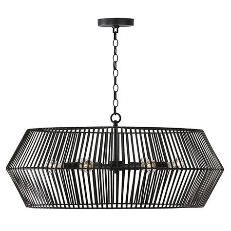 Kaiya Chandelier | Capital Lighting Fixture Company Capital Lighting Fixture, Cage Chandelier, 6 Light Chandelier, Capital Lighting, Metal Chandelier, Ceiling Fan Chandelier, Candelabra Bulbs, Black Chandelier, Open Design