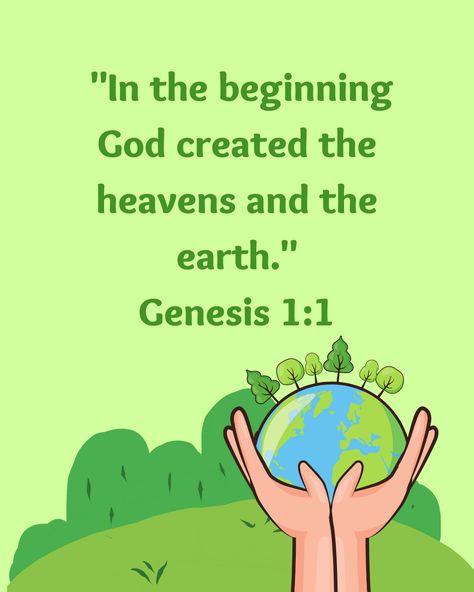 🌅✨ "In the beginning God created the heavens and the earth." - Genesis 1:1 🌍💫   #NewBeginnings #Creation #FreshStart #Genesis #WorldOfWonder 🌿🌟 Genesis 1:1, Genesis Creation, In The Beginning God Created, Christian Thoughts, In The Beginning God, Church Nursery, Genesis 1, Heaven And Earth, The Heavens