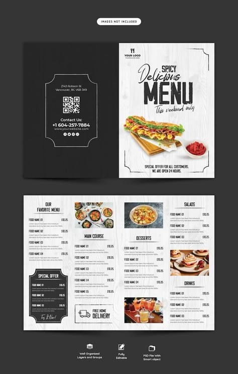 Menu Design Ideas Templates, Pizza Menu Design, Menu Engineering, Restaurant Menu Card, Restaurant Brochures, Menu Pizza, Menu Design Inspiration, Cafe Menu Design, Menu Card Design