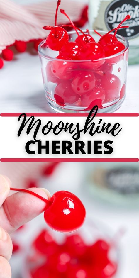 Drunken Cherries Recipe, Moonshine Cherries, Boozy Punch, Crowd Cheers, Boozy Milkshake, Cherry Tea, Homemade Liquor, Delicious Slow Cooker Recipes, Moonshine Recipes