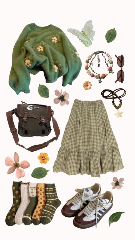 #goblincore #outfitinspo #inspiration #outfit #goblincoreoutfit #aesthetic Goblin Core Outfit, Goblincore Outfits, Cottagecore Outfit, Cottagecore Outfits, Earthy Outfits, Swaggy Outfits, Mode Vintage, Dream Clothes, Aesthetic Outfits