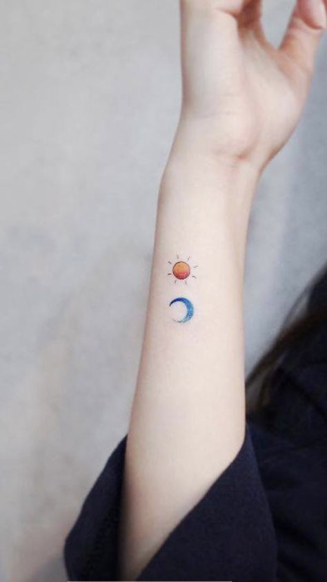 Tattoo Tiny, Health Tattoo, Cool Wrist Tattoos, Semicolon Tattoo, Wrist Tattoos For Guys, Small Girl Tattoos, Small Tattoos Simple, Sun Tattoos, Tiny Tattoo