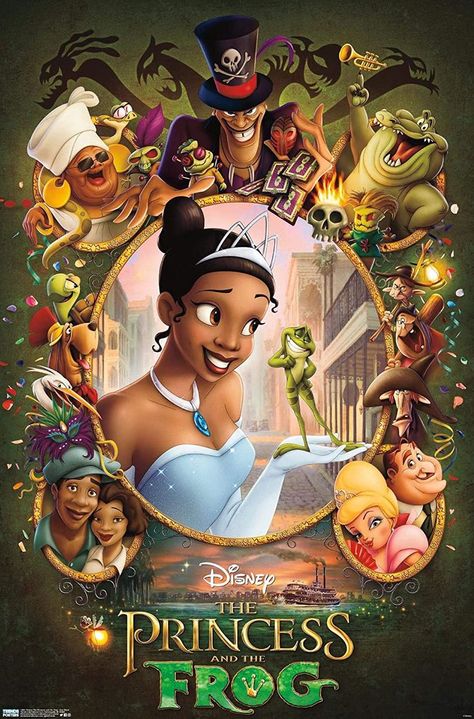 Princess And The Frog Movie, Walt Disney Movies, Disney Movie Posters, Princesa Tiana, Animation Disney, Frog Wallpaper, Disney Musical, Disney Wallpapers, Images Disney