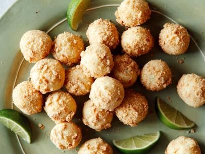 Key Lime Pie Truffles Recipe | Food Network Kitchen | Food Network Key Lime Truffles, Key Lime Pie Recipes, Lime Truffles, Cracker Pie Crust, Cracker Pie, Lime Pie Recipe, Peppermint Marshmallows, Keylime Pie Recipe, Truffles Recipe