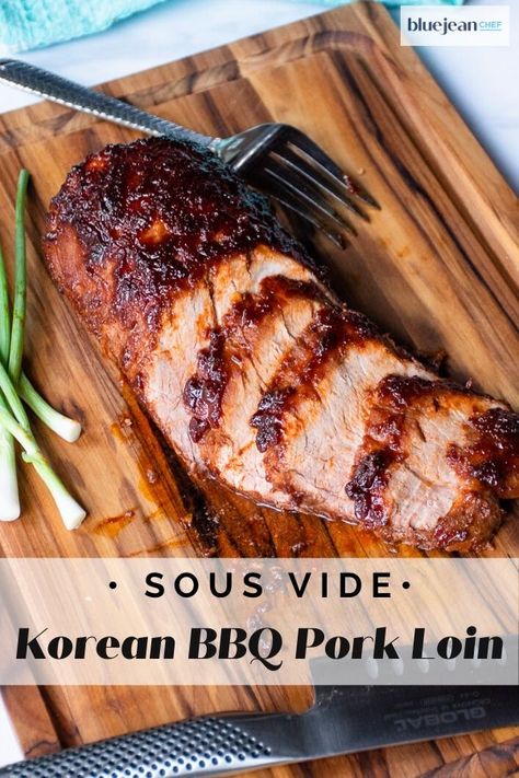 Pork Loin Recipes Korean, Asian Pork Loin Recipes Oven, Korean Bbq Pork Tenderloin, Sous Vide Pork Loin Roast, Korean Pork Tenderloin Recipes, Chinese Pork Loin Recipes, Sous Vide Recipes Pork, Korean Pork Tenderloin, Asian Pork Loin Recipes