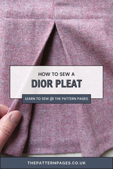 Learn how to sew a Dior pleat with this step-by-step tutorial. Includes instructions on how to measure, cut, and sew the pleats, as well as tips for creating a professional A Skirt Pattern, Sewing Alterations, Couture Sewing Techniques, Sewing Class, Diy Sewing Clothes, Couture Sewing, Sewing Lessons, Pencil Skirts, Sewing Studio