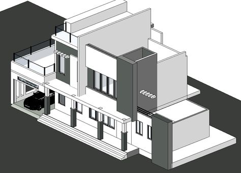 3d House cad drawings are given in this cad file. There is a rendered 3d house is available. Download this cad file now. Cad Drawing Architecture, Drawing Architecture, 3d House, Cad File, Bungalow Design, Duplex House, Autocad Drawing, 3d Drawings, House Drawing