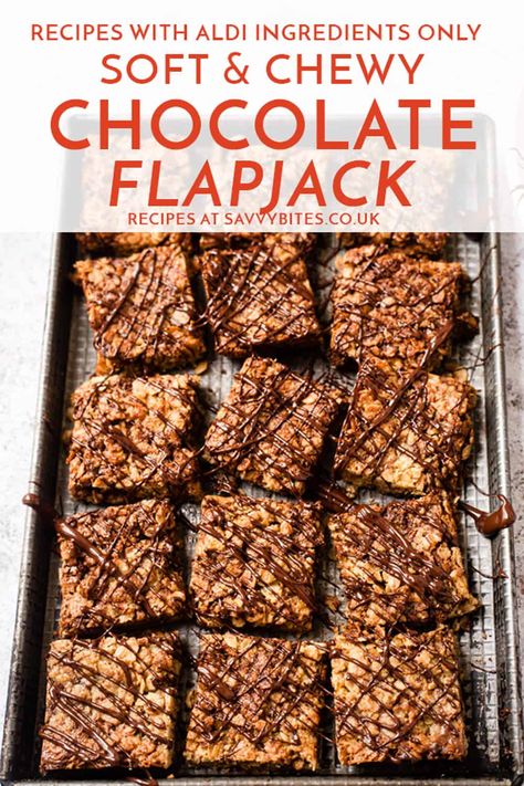 Savvy Bites, Easy Flapjacks, Comfort Baking, Flapjacks Recipe, Chocolate Flapjacks, Flapjack Recipe, Aldi Recipes, Bites Recipes, Pantry Ingredients