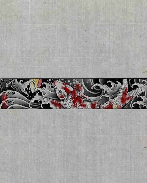 Japanese Arm Band Tattoo Design, Arm Band Tattoo Designs For Men, Japanese Band Tattoo, Japanese Armband Tattoo, Japanese Arm Band Tattoos For Men, Arm Band Tattoo Designs, Hand Band Tattoo, Tato Irezumi, Tato Maori