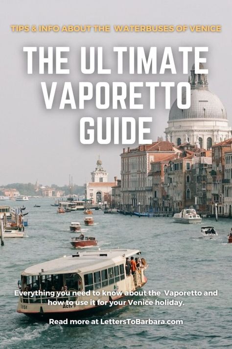 The ultimate Venice Vaporetto Guide: everything you need to know about the iconic waterbuses of Venice. The article includes tips, the best routes, info about tickets and passes and loads of photos. #Venice #Italy #Vaporetto #Travel #TravelBlog #Vaporetti #Venezia #Italia Lido Venice Italy, Vaporetto Venice, Venice Italy Hotels, Venice Boat, Ncl Cruise, Visit Venice, Italy Hotels, Travel Ads, Take Better Photos