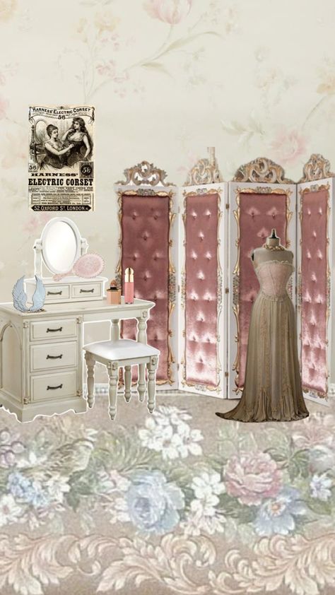 vintage coquette closet glam room bedroom ideas vintage feminine corsetry bustier display mannequin girly room decor aesthetic Closet Glam Room, Vintage Feminine Bedroom, Vintage Coquette Room, Coquette Closet, Bedroom Ideas Vintage, Room Bedroom Ideas, Vintage Feminine, Girly Room Decor, Display Mannequins