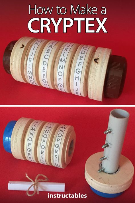 Diy Cryptex Easy, Puzzle Diy Crafts, Diy Roulette Wheel, D&d Puzzle Ideas, Cryptex Diy, Game Pieces Diy, Wood Projects Kids, Homeschool Coding, Diy Escape Room Puzzles