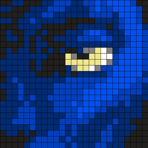 Avatar Jake Sully, Avatar Jake, Kandi Cuffs, Jake Sully, Blue Avatar, Pixel Art Templates, Pony Bead Patterns, Pixel Drawing, Diy Perler Bead Crafts