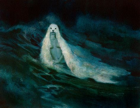 Selkie by Kaebobee Song Of The Sea, Legendary Creature, Arte Inspo, Mythological Creatures, Sea Monsters, In The Ocean, Sirens, Grimm, Fantasy Creatures