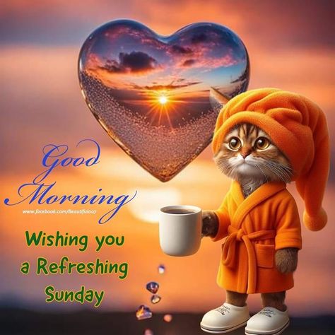 Good Morning Sunday Coffee, Funny Good Morning Messages, Good Morning Sunday, Funny Cat Images, Sunday Pictures, Sunday Greetings, Good Morning Wishes Gif, Sunday Coffee, Morning Memes