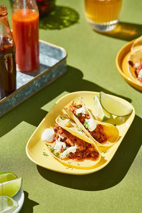 Mexican tortillas with sour cream and lime. by Martí Sans for Stocksy United Food Packaging Photography, Mexican Tortillas, Food Photoshoot, Restaurant Photography, Henri Cartier Bresson, Photo Food, Food Drink Photography, Food Photography Styling, Food Drawing