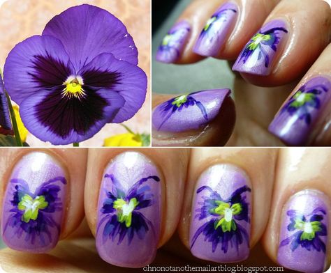 Oh No, Not Another Nail Art Blog!...: BirthFlowers Challenge #2 February- VIOLET Violet Flower Nails, Iris Nails, February Violet, Violet Nails, Pansies Flowers, Flower Nail Art, Violet Flower, Purple Nails, Flower Nails