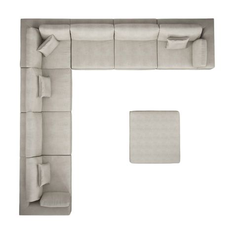 Top View Corner Sofa Top View, Top View Furniture, 2d Furniture, Furniture Top View, Photoshop Furniture, Floor Plan Symbols, Corner Sofa With Ottoman, Sofa Set Design, Plan Furniture