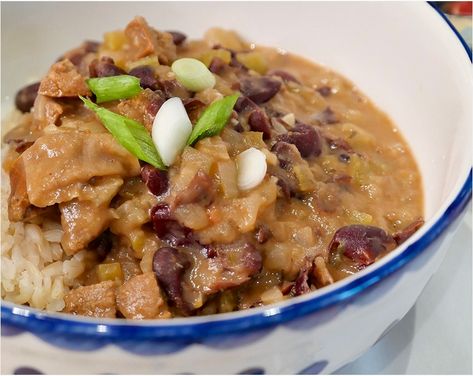 Healthy Red Beans And Rice, Creole Red Beans And Rice, Creole Red Beans, Beans And Rice Recipes, Red Bean And Rice Recipe, Breakfast Soup, Red Beans And Rice, What Can I Eat, Beans And Rice