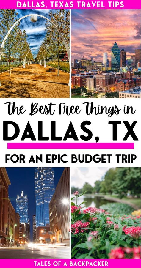 Dallas travel tips: Planning to visit Dallas but traveling on a budget? Don't miss our Dallas budget travel guide with the best free things to do in Dallas PLUS top tips to help you to make the most of your Dallas vacation for cheap. You can still have an awesome Dallas trip without spending a lot of money, let's plan your Dallas Texas vacation today! Things To Do In Dallas, Dallas Travel, Visit Dallas, Southern Travel, North America Travel Destinations, Texas Dallas, Travel Bucket List Usa, Usa Travel Guide, Southern Hospitality