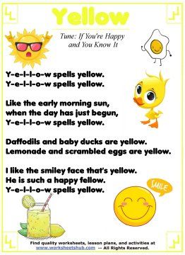 Learn The Color Yellow Preschool Color Yellow Activities, Yellow Lesson Plans Preschool, Teaching The Color Yellow, Yellow Theme Preschool Activities, Things That Are Yellow Preschool, Color Yellow Crafts For Preschool, Color Yellow Crafts For Toddlers, Yellow Activities For Toddlers, Yellow Preschool Activities