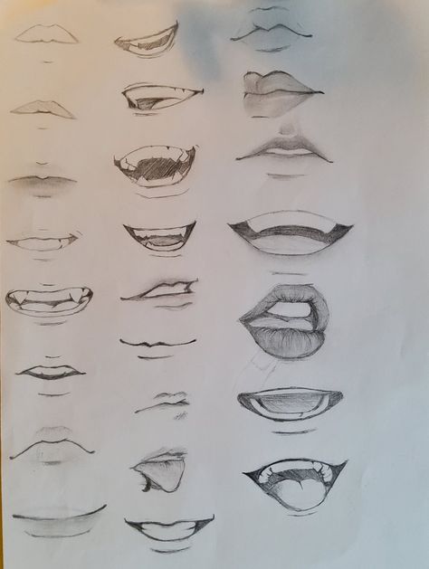 mouth drawings Mouth Shapes, Smile Drawing, Lip Drawing, Mouth Drawing, Eye Drawing Tutorials, Pencil Sketch Images, Cool Pencil Drawings, Pencil Drawings Easy, Lips Drawing