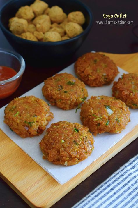 Soya Cutlet Recipe | Soya Chunks Cutlet | Soya Patties Quinoa Patty, Soya Chunks Recipe, Soya Recipe, Vegetable Cutlets, Soya Chunks, Spiced Carrots, Vegan Snack Recipes, Iftar Recipes, Cutlets Recipes