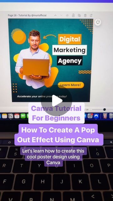 Inuri Munasinghe on Instagram: "Canva Design Tutorial - How To Create A Pop Out Frame Effect Using Canva! 🤫  In Today’s Canva Design Hack, I Show You How To Design A Business Flyer For A Digital Marketing Agency With A Cool Pop Out Effect Using Canva!  This Is So Simple & Easy To Create And You Can Use This Design Hack To Create Stunning Social Media Graphics! 🥰  #canvatips #canvatutorial #canvadesign #canvahacks #canvaforbeginners #canvaforsmallbusinesses #canvatutorialforbeginners #socialmediamanager" Cool Poster Designs, Tutorial Canva, Poster Design Tutorials, Canva Hacks, Marketing Poster, Using Canva, Cool Pops, Instagram Canva, Canva Tutorial