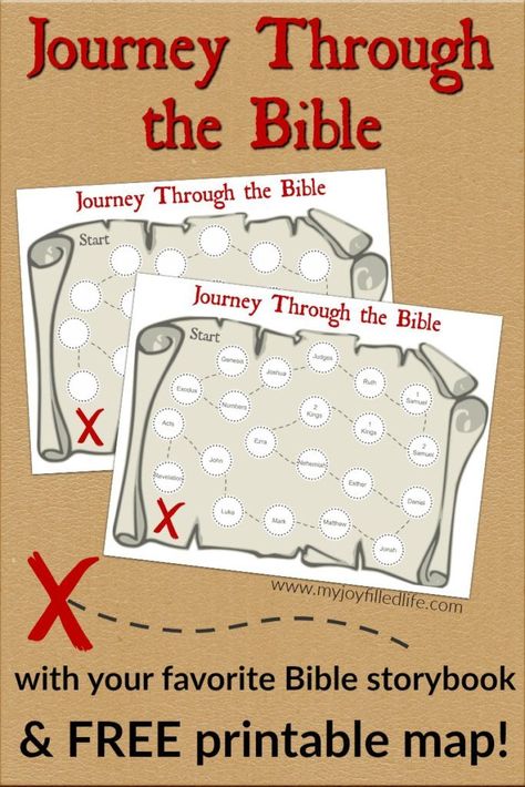 Facebook Twitter Pinterest Journey through the Bible with your homeschool using this free treasure map printable. Using the map in your Bible lessons will help your kids draw closer to the Lord, encounter scripture memory verses, and learn about life and the culture of Biblical times. The map includes 21 books of the Bible thatRead More Bible Story Book, Family Bible Study, Bible Mapping, Map Printable, Bible Printables, Bible Study For Kids, Childrens Bible, Treasure Map, Bible Story