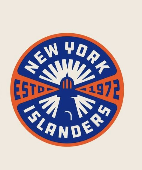 Sports Brand Logos, Circle Designs, Sports Badge, Circle Logo Design, Sports Logo Design, Rays Of Light, Brand Assets, Affinity Designer, New York Islanders