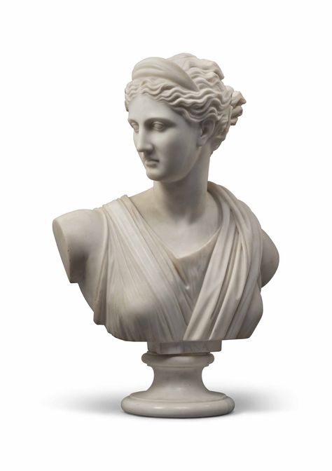 Marble Bust Woman, Bust Art, Greek Bust, Goddess Diana, Sculpture Bust, Marble Bust, Anatomy Sculpture, Classic Sculpture, Antique Sculpture