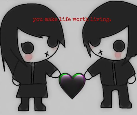 emo love emo couple emo kawaii emo 2022 Emo Couple Costumes, Emo Love Cartoon, Emo Couple, Emo Meme, Cute Emo Couples, Kawaii Emo, Emo Couples, Emo Love, Couple Costumes