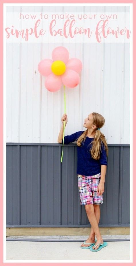 Diy Flower Balloons, Balloon Flowers Diy, Balloon Projects, Balloon Surprise, 70s Theme, Crafts Simple, Easy Diy Costumes, Small Gathering, Helium Tank